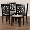Baxton Studio Jackson Sand Upholstered and Espresso Wood 4-Piece Dining Chair Set 166-10764 - alternate 2